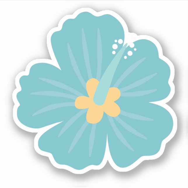 Cute Blue Tropical Flower (Front)