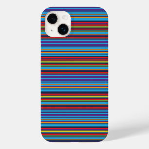 Cute blue violet stripes Case-Mate iPhone 14 plus case