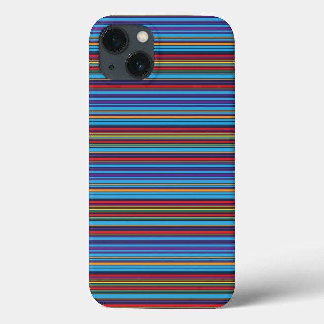 Cute blue violet stripes Case-Mate iPhone case (Back)