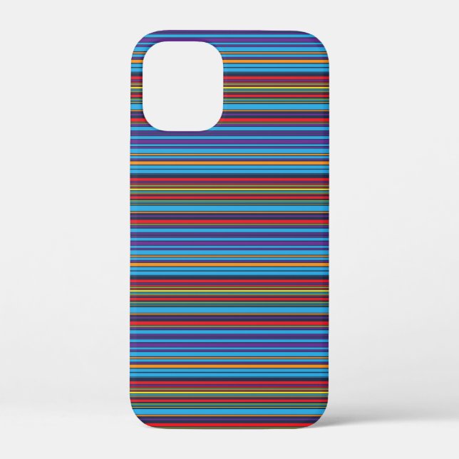 Cute blue violet stripes Case-Mate iPhone case (Back)