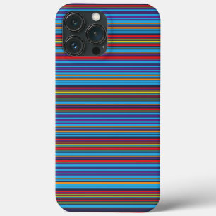 Cute blue violet stripes iPhone 13 pro max case