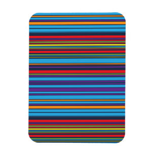 Cute blue violet stripes magnet