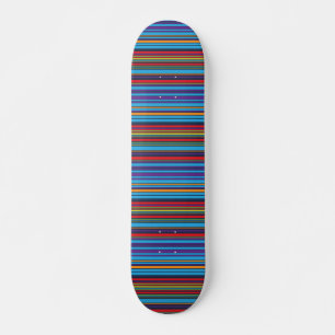 Cute blue violet stripes skateboard