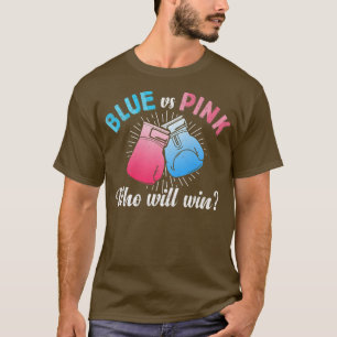 Cute Blue vs Pink Gender Reveal Party Boxing Boxer T-Shirt