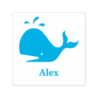 Cute Blue Whale 4Alex (Name) Self-inking Stamp