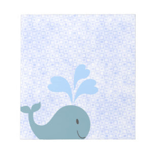 Cute Blue Whale Graphic Notepad