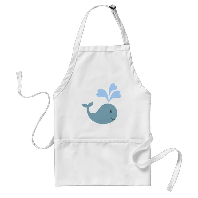 Cute Blue Whale Graphic Standard Apron (Front)