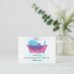 Cute Blue Whale Thank You Card