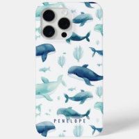 Cute blue whales  personalised iPhone case  