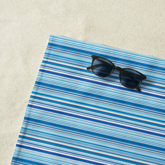 Cute blue white stripes beach towel