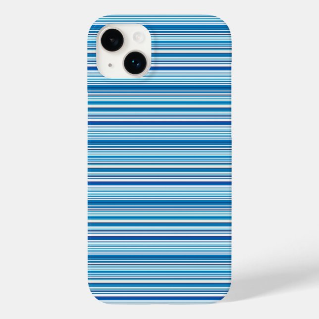 Cute blue white stripes Case-Mate iPhone case (Back)