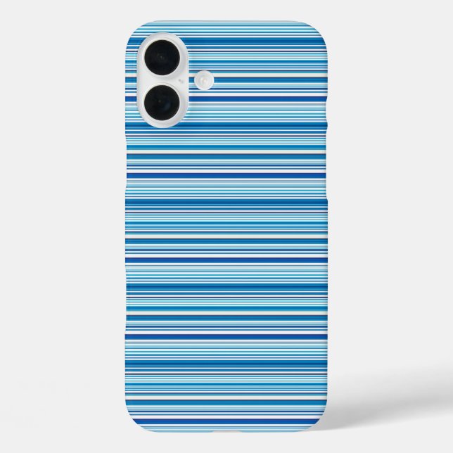 Cute blue white stripes Case-Mate iPhone case (Back)