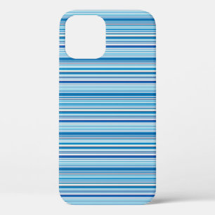 Cute blue white stripes iPhone 12 case