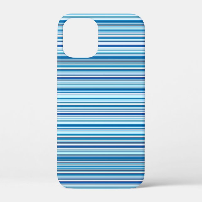 Cute blue white stripes Case-Mate iPhone case (Back)