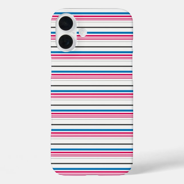 Cute blue white stripes Case-Mate iPhone case (Back)