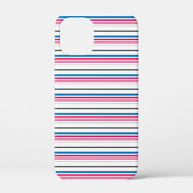 Cute blue white stripes Case-Mate iPhone case (Back)