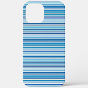 Cute blue white stripes iPhone 12 pro max case