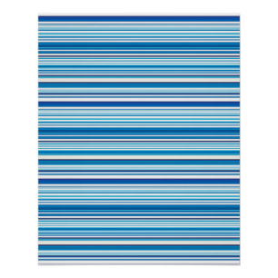 Cute blue white stripes poster