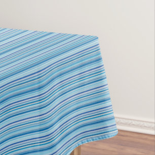 Cute blue white stripes tablecloth