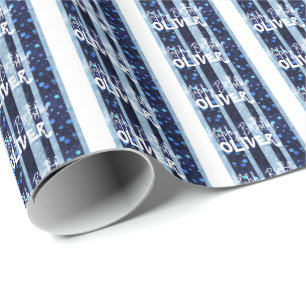 Cute blue wrapping paper