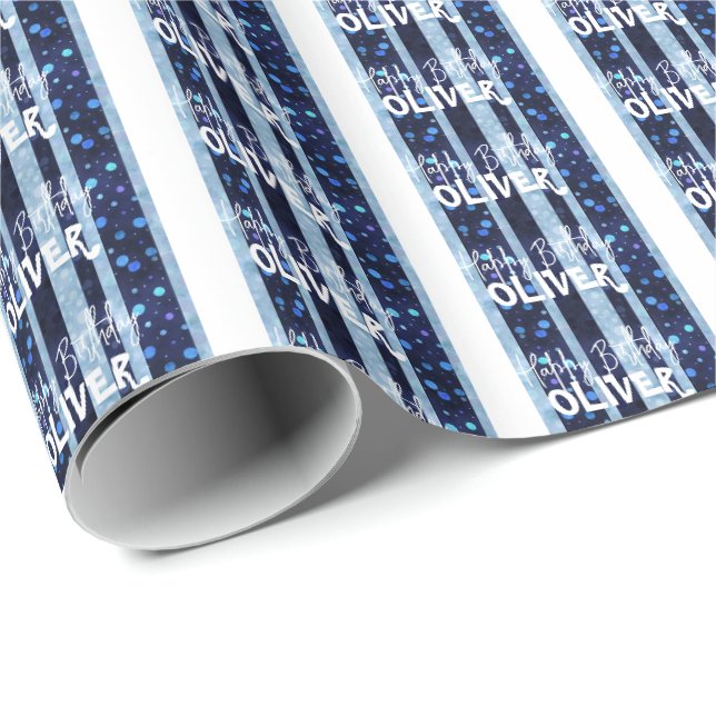 Cute blue wrapping paper (Roll Corner)