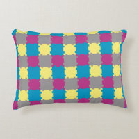 Cute Blue Yellow Purple Grey Puzzle Like Pattern