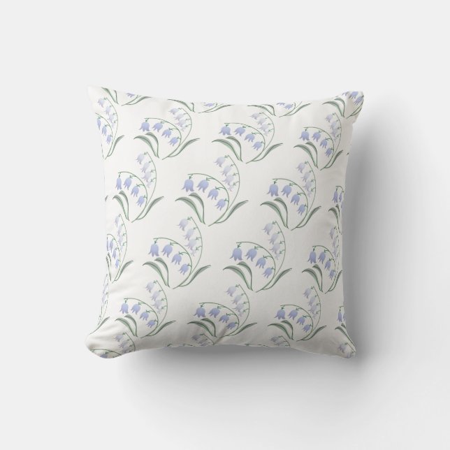  Cute Bluebells Watercolor  Cushion (Front)