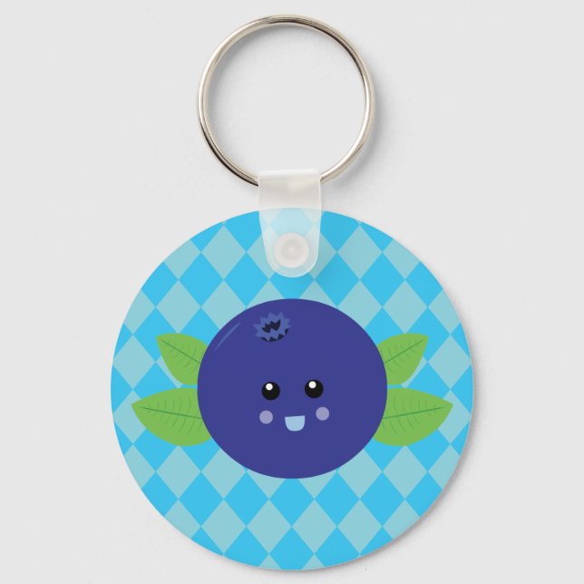 Cute Blueberry Key Ring (Front)