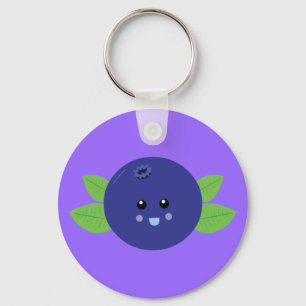 Cute Blueberry Key Ring