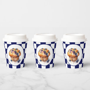 Cute blueberry muffin party  paper cups