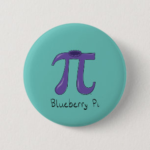 Cute Blueberry Pi Symbol Math Teacher 6 Cm Round Badge
