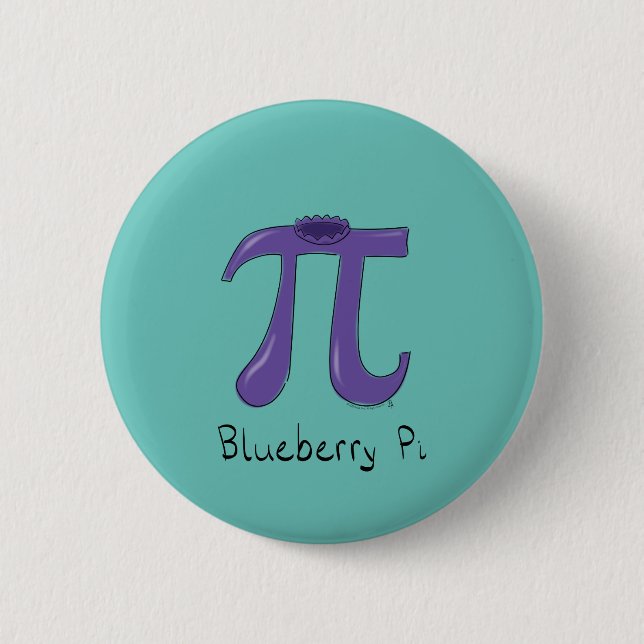 Cute Blueberry Pi Symbol Math Teacher 6 Cm Round Badge (Front)