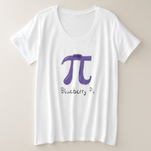 Cute Blueberry Pi Symbol Math Teacher Plus Size T-Shirt