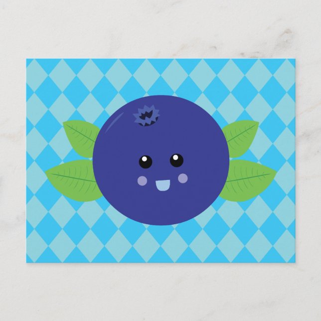 Cute Blueberry Postcard (Front)