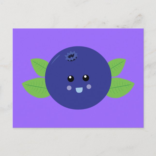 Cute Blueberry Postcard (Front)