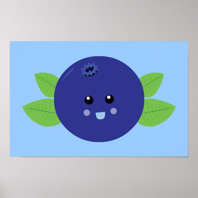 Cute Blueberry Poster (Front)