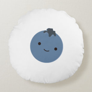 Cute Blueberry Round Cushion