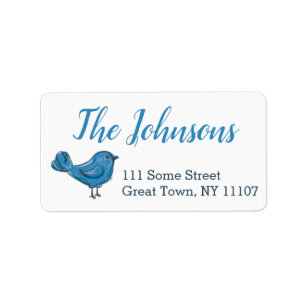 Cute Bluebird Return Address Labels