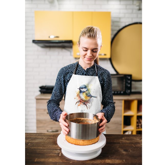 Cute Bluetit on a Branch, custom Apron (Creator Uploaded)