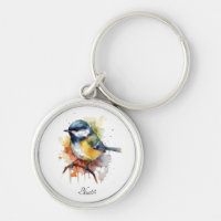 Cute Bluetit on a Branch, custom