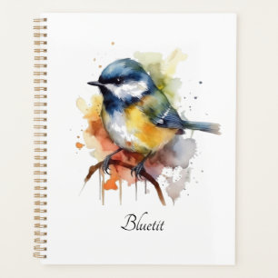 Cute Bluetit on a Branch, custom Planner