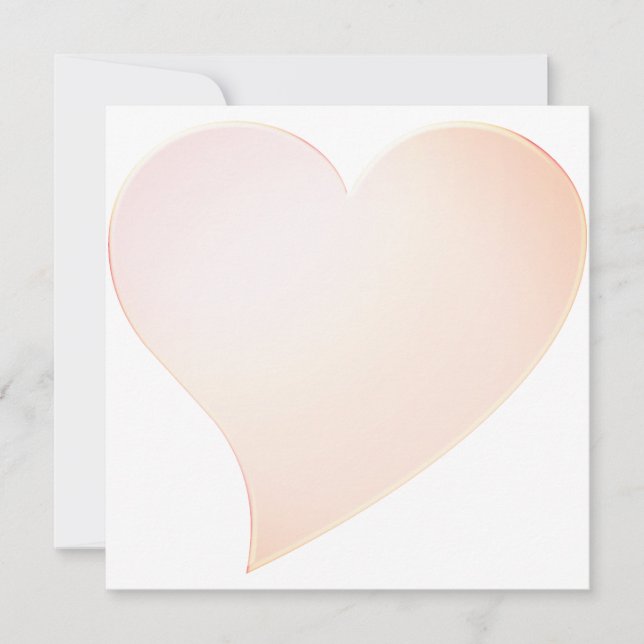 Cute blush pink big heart simple minimalist card (Front)