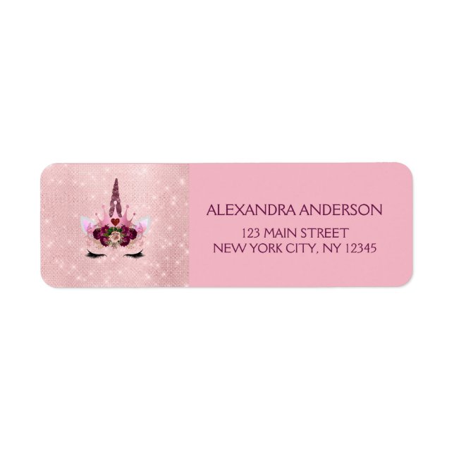 Cute Blush Pink Unicorn Birthday Party (Front)