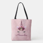 Cute Blush Pink Unicorn Monogram Party