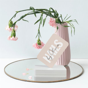 Cute Blush Sand Feminine Pink Nail Artist Business Card