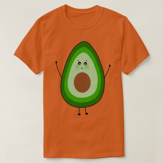 Cute Blushing Avocado T-Shirt (Design Front)
