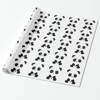 Cute Blushing Panda Bear Wrapping Paper