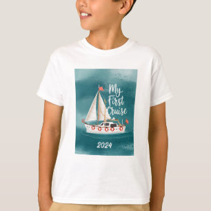Cute Boat - My First Cruise - Custom T-Shirt