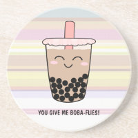 Cute Boba Milk Tea Pun Sandstone Coaster