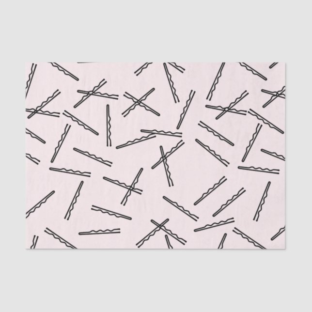 Cute Bobby Pins Tissue Paper (Front)